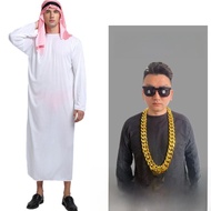 Party Props Arab Long Robe Halloween Costume for Dubai Middle East Rich People Funny Birthday Gather