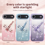 Clear Case For iPhone 17 /iPhone 17 Pro/iPhone 17 Pro Max/iPhone 17 Pro Air with dragonfly pattern
