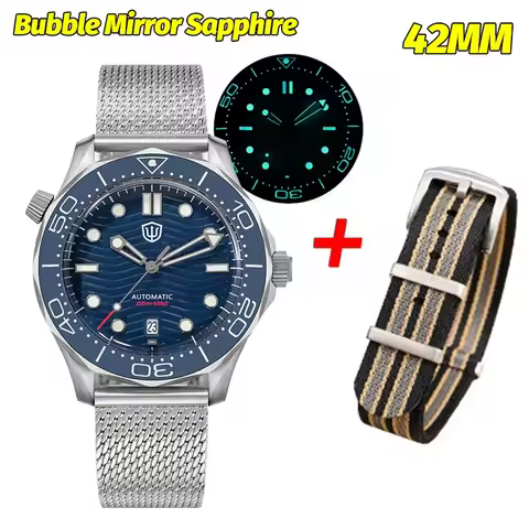 Watchdives WD007 V4 007 NTTD 42Mm Luxury Watch PT5000 Automatic Mechanical Watch Bubble Sapphire 20A