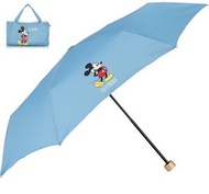 Wpc. - (淺藍色縮骨遮) 日本廸士尼米奇老鼠防UV縮骨遮/雨傘連手挽袋