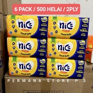 (6 PACK PACKAGE) NICE FACIAL TISSUE 500 SHEETS 250 Sheets 2 Ply TISSUE NICE FACIAL TISSUE 500 New Pa