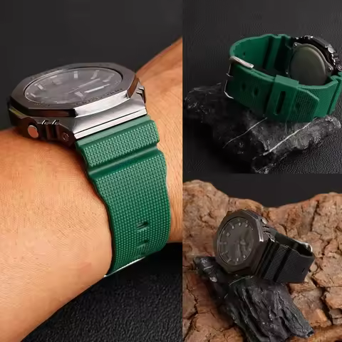 Watch Band For Casio G-Shock GM-2100 GM-S2100 GA-2100 GM-5600/GA5600 silicone watch strap men's spor