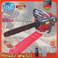 STEEL POWER GERMANY STP6001 STP5001 STP5800 STP4001 16" 18'' 20" 2-Stroke Gasoline Chain Saw Mesin Potong Pokok