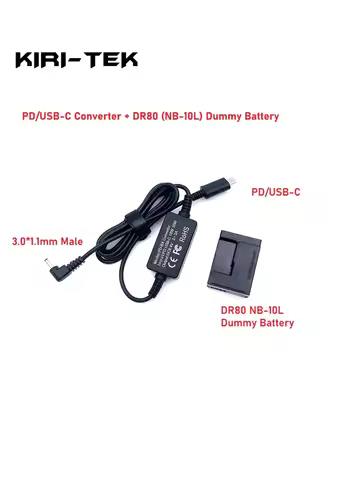 PD/USB-C DR-80 DR80 DC Coupler NB-10L Dummy Battery Power Adapter Cable For Canon G1X G3X G15 G16 SX