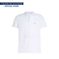 Tommy Hilfiger เสื้อโปโล ผู้ชาย รุ่น MW0MW37309 YBR - สีขาว ทรง Regular Fit
