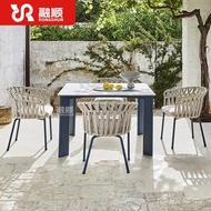 Leisure Courtyard Table Chair Rattan Chair Hotel Outdoor Premium Leisure Restaurant Dining Table Rat