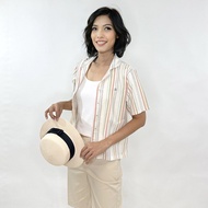 PORTLAND เสื้อเชิ้ตลายทาง / Short Sleeves with Yarn Dyed Shirt (Offwhite)