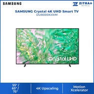 SAMSUNG 55/65/75 Crystal 4K UHD Smart TV UA55DU8000KXXM/UA65DU8000KXXM/UA75DU8000KXXM | AirSlim | 4K