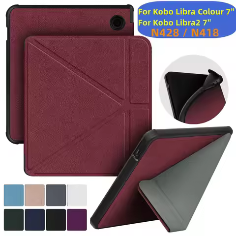 Multi-folding Stand Case for Kobo Libra Colour 2024 Libra2 2021 Smart Case 7 Inch EReader Protective
