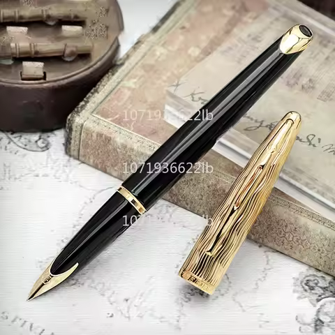 Outstanding Waterman High-end Pen Fountain Pen 18k Gold Nib Gold/silver Clip 0.5mm/0.7mm Business Wr