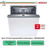 Bosch SMV6ZCX42E Serie Fully-integrated Built-in Dishwasher 60cm EcoSilence Drive SMV25BX03R Pencuci