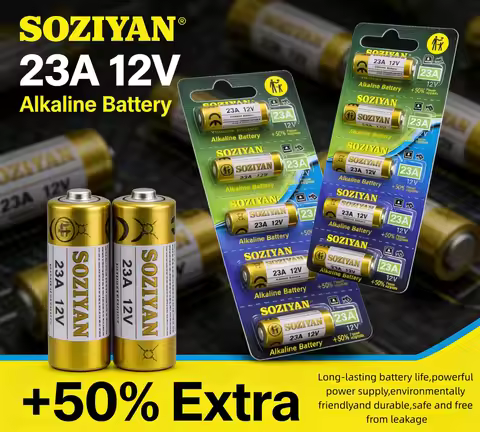 5-60pcs 12V 23A Alkaline Battery, High Performance for Flashlight, Doorbell, Game Controllers, Small