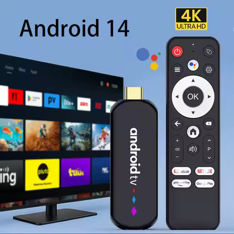 Smart TV Stick S905L3 H96 MAX Android 14.0 4K BT 2.4G 5G Wifi Media Player Voice Assistant Home Andr