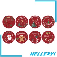 [Hellery1] 2x 500 Pieces Christmas Sticker Roll, Christmas Holiday Stickers, Round, Ideal for Holiday Greetings, Sealing, Giving, Gift Decorations, Child