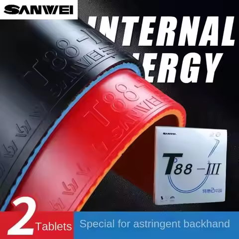 Sanwei T88-3 Table Tennis Rubber Double Kit Semi-sticky Elastic Quick Attack Ping Pong Rubber with F