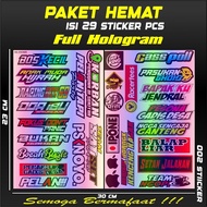 002 Sticker setiker stiker striping sponsor racing balap Kata-kata gokil Set Pack herex Terbaru Vira
