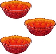 ADERIA F-70391 Shonai Craft Glass Tableware, Small Bowl, Red, Diameter 4.3 x Height 1.6 inches (11 x