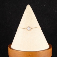 VAN CLEEF&ARPELS(梵克雅寶) Sweet Alhambra 小號單花手鏈 老扣 18K黃金/白貝母 S-M碼 黃金