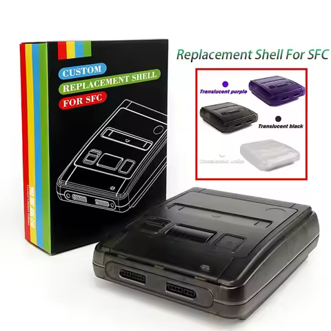 ABS Transparent Shell Replacement Case For Super Famicom Game Console Protective Cover For SFC Shell