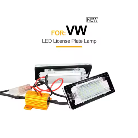 2PCS LED Car License Number Plate Ligh Error Free White for VW Golf VI Plus Jetta VI Passat 3C B6 B7