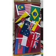 Table Country Flag Hand Stick Country Flag
