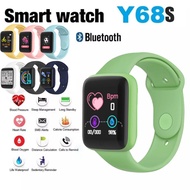 Y68 Macaron Multi Color Smart Adult Watch Sports Wristband with Bluetooth Fitness Tracker Heart Rate and Blood Pressure Monitor
