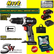 HITZ Professional 20V Cordless Impact Drill/Driver HB-5124 HB 5124 HB5124 , F.O.C Bosch 33pcs X-Line Drill Driver Set
