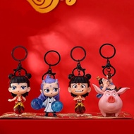 1Q84·Spot Stock【6PCS】哪吒 闹海 3D Stereo Key Chain Movie 哪吒之魔童闹海 敖丙 太乙真人  fidget spinner Bag Car keyRing