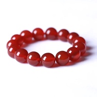 Carnal agate round bead bracelet 8-20mm men's and women's jade bracelet red agate Buddha beads play bracelet