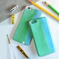 水藍綠淡彩渲染//原創手機殼-iPhone, Samsung, Sony,oppo, LG