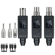 -Wireless Microphone 2Pcs Transmitter UHF Receiver Plugged Into XLR Mic Wireless System Suitable for