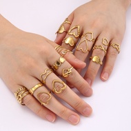 cincin titanium anti karat cincin emas 916 original cincin 916 Cross-Border European American ins Lo