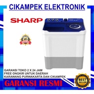 MESIN CUCI SHARP EST 1290 WA MESIN CUCI 2 TABUNG SHARP 12KG Diskon