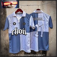 Choii Jersey Berkolar Lelaki Kanak Kanak Custom Name Team Wear Retro Jersey Collar Viral Ootd Murah Baju Raya Polo Shirt Short Sleeve Top Unisex Plus Size