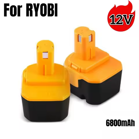 12V Ni-MH Replacement Battery 6800mAh for Ryobi Power Tool Rechargeable Battery B-1230H B-1222H B-12