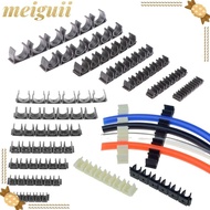 MEIGUII Water Pipe Holder, Air Hose 6 Way Hose Clamp, Durbale Fixing Gas Compressor 4mm 6mm 8mm 10mm 12mm Diversion Flow Clip Pneumatic Tube Water Hose