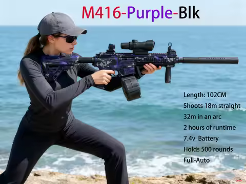 M416 Full Auto Gel Blaster Gun for Outdoor Battles - 16m Accurate Shooting, Perfect Gift for Men & T