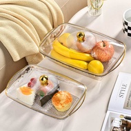 LullaHome Transparent Buffet Food Tray With Cover Dish Tray with Lid bekas buffet bekas kaca bertutu