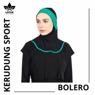 Adult Women's Sporty Bolero Hijab for Comfortable and Elastic Sports Activities LOTUS SPORTSWEAR