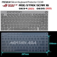 Keyboard Protector ASUS ROG STRIX SCAR 16 G634 (2023) G635 (2025) - Premium Silicon CLEAR