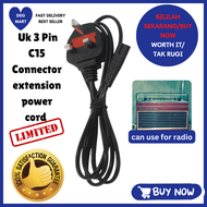 Standard UK 3 AMP 250 Volt H03VVH2-F 2*0.75mm2 Kabel Kuasa Rata 3 Pin|UK Standard 3 AMP 250 Volt H03