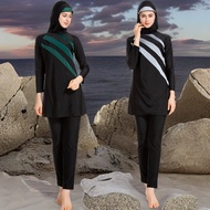 Long Sleeve Plus Size With Hijab Muslimah Swimming Suit Woman Baju Renang Muslimah Set Women Full Coverage Swimsuit