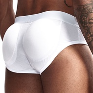 Jockmail ชุดชั้นในสุดเซ็กซี่สำหรับผู้ชายกางเกงในสะโพกและก้นชุดชั้นในเสริมทรงถ้วยกางเกงในเกย์มี2แผ่น