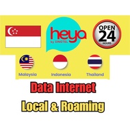 SINGAPORE HEYA MOBILE PREPAID PLAN DATA LOCAL ROAMING FOR SINGAPORE MALAYSIA INDONESIA THAILAND