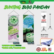 Bunting Buko Pandan | Bunting Banner produk makanan readymade design boleh edit atau tambah info