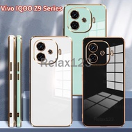 6D Plating Case For Vivo IQOO Z9 5G IQOOZ9 Z9X IQOOZ9X IQOOZ9 X 5G 2024 Casing Soft TPU Silicone Squ