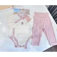 [NOUS] Bodysuit with Pants for Girls Size 0-3M 3-6M 6-9M High Quality Nu Petit Material, Soft and Sm