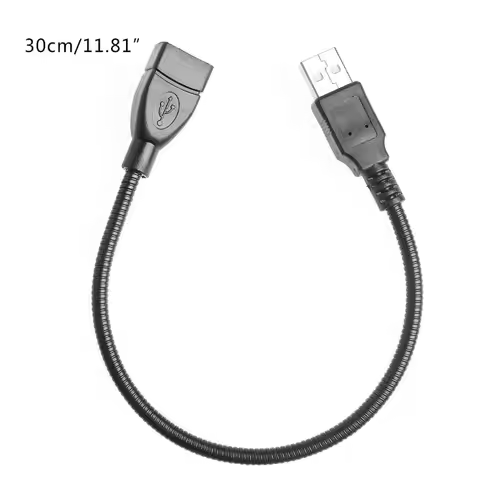2025 New Flexible Mesh Metal USB 2.0 Male To Female Data Transmission Power Cord Stand Holder Goosen