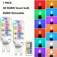 G9 LED Color Changing Light Bulb with RemoteWarm White/Cool White/RGB 12 Color ChangingSync and Memo