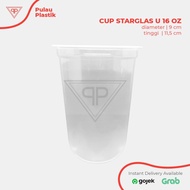 Please - 16 oz Oval Cup 470ml Plastic Cup/ 16 oz U starglas Cup/